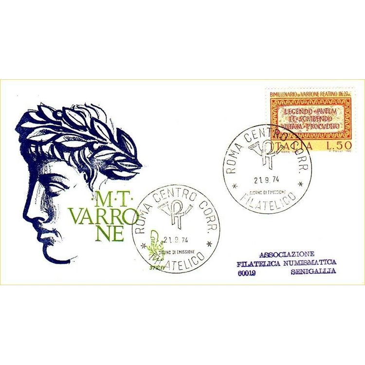 ITALIA 1974 FDC (Venetia) Varrone ord rm