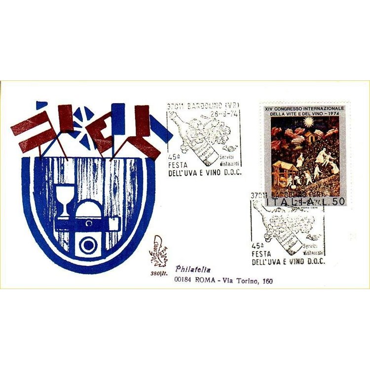 ITALY 1974 FDC (Venice) Vine and wine ord