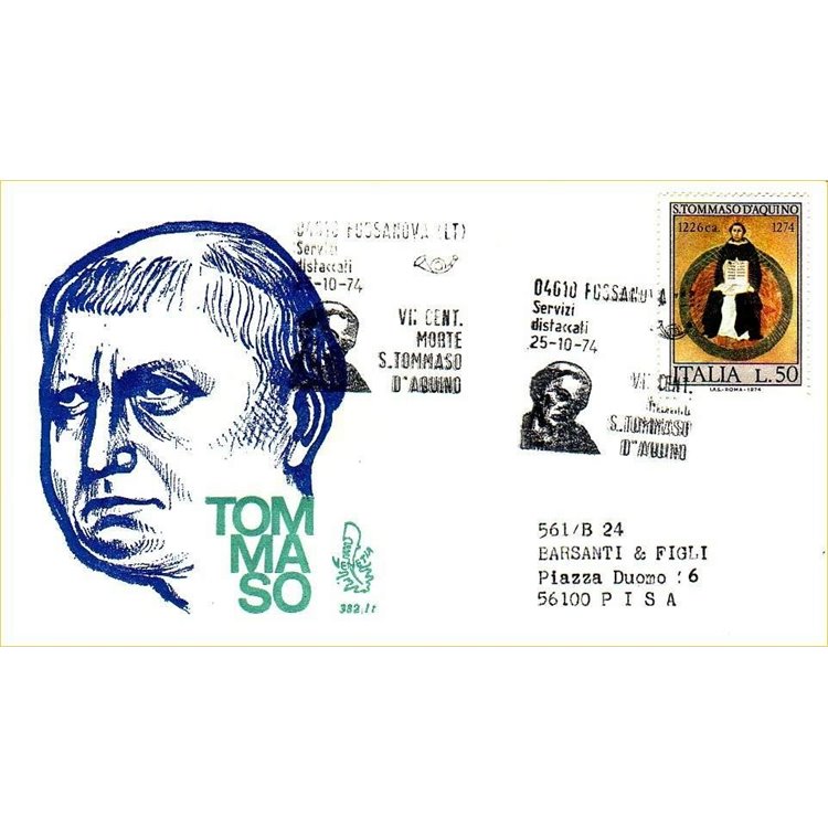 ITALIA 1974 FDC (Venetia) San Tommaso d'Aquino ord
