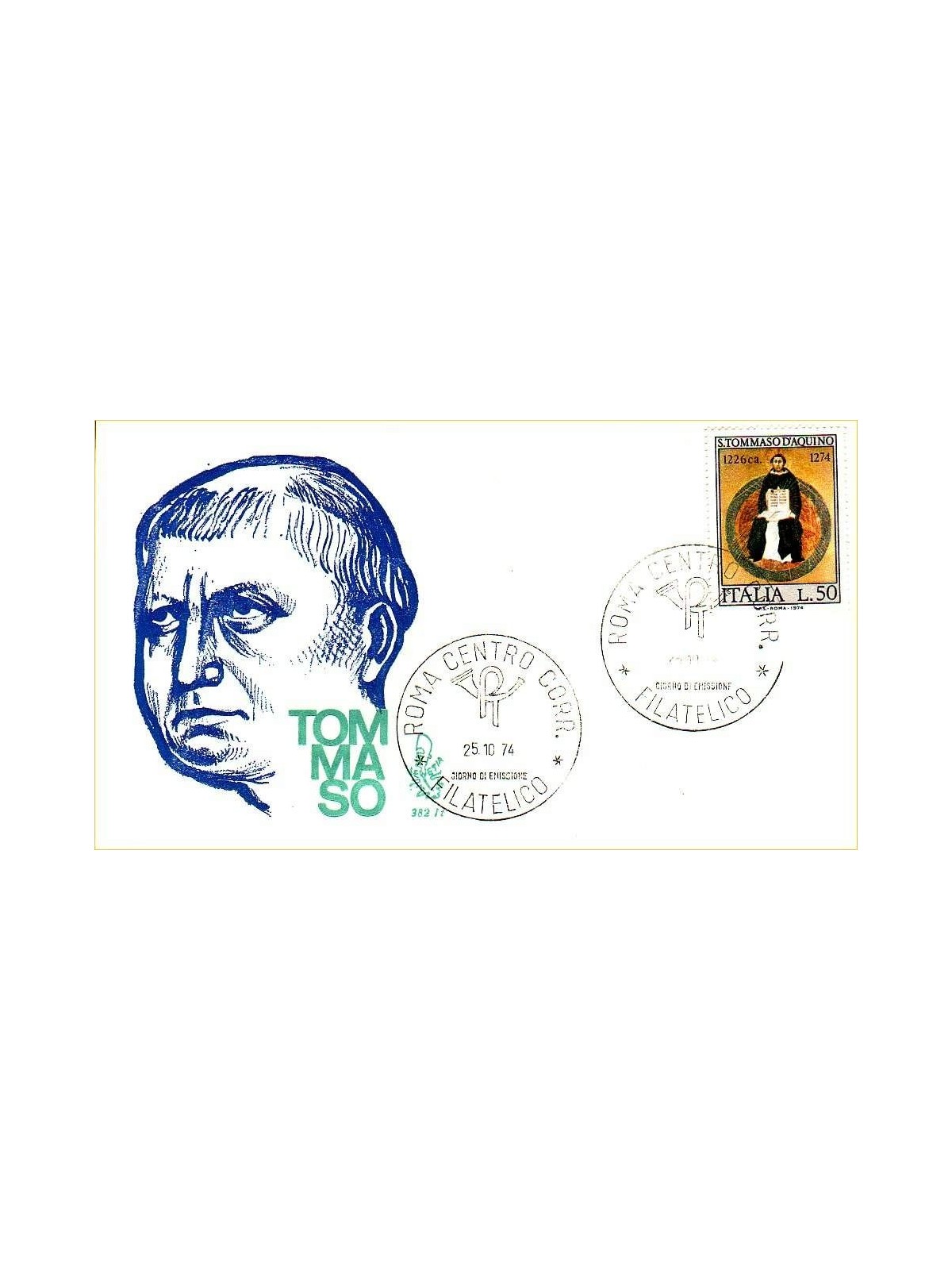 ITALY 1974 FDC (Venetia) San Tommaso d'Aquino ord rm