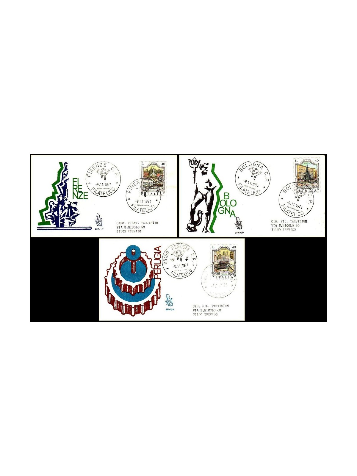 ITALIA 1974 FDC (Venetia) Fontane ord