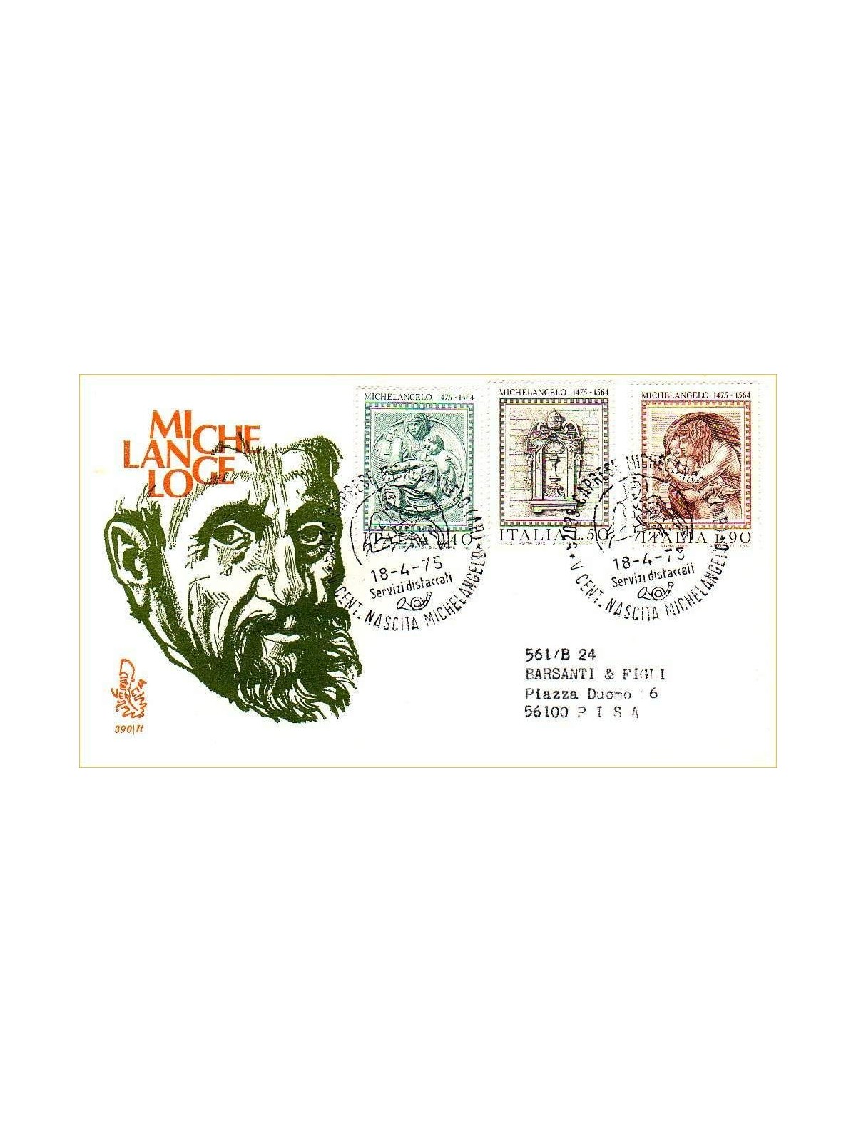 ITALY 1975 FDC (Venice) Michelangelo