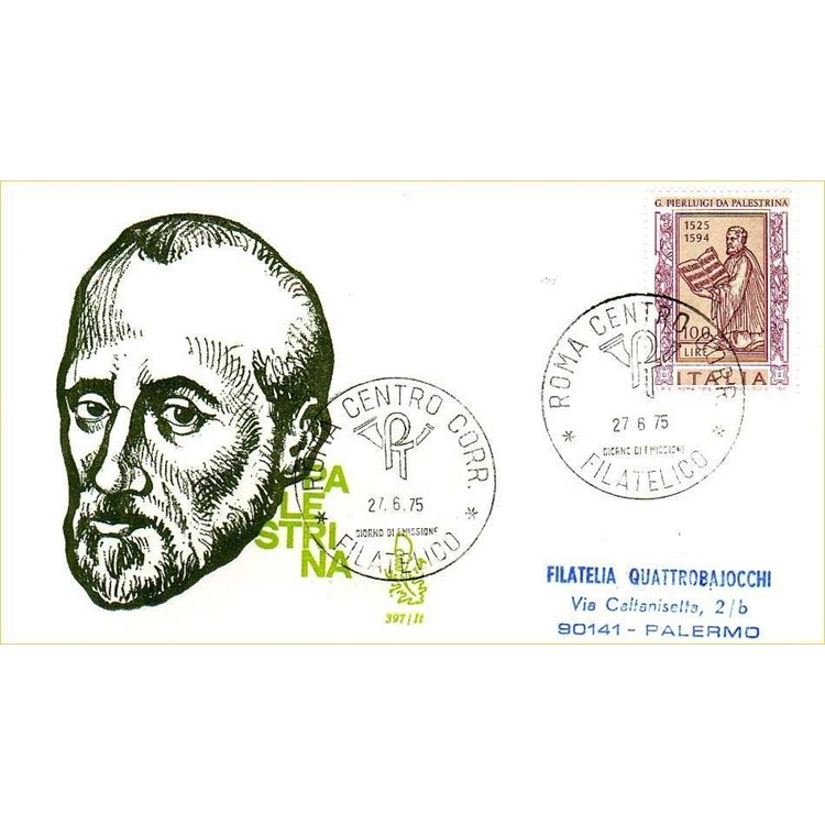 ITALIA 1975 FDC (Venetia) Pierluigi da Palestrina ord rm