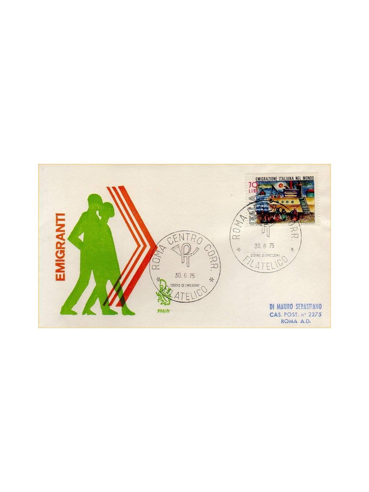 ITALIA 1975 FDC (Venetia) Emigranti