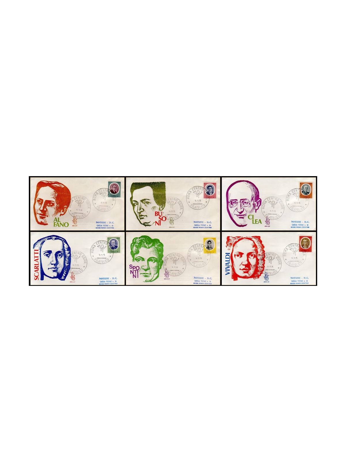 ITALIA 1975 FDC (Venetia) Artisti ord