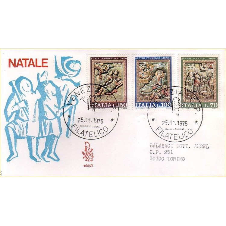 ITALIA 1975 FDC (Venetia) Natale racc