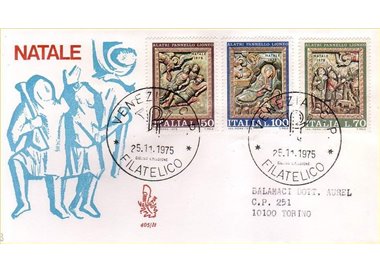 ITALIA 1975 FDC (Venetia) Natale racc