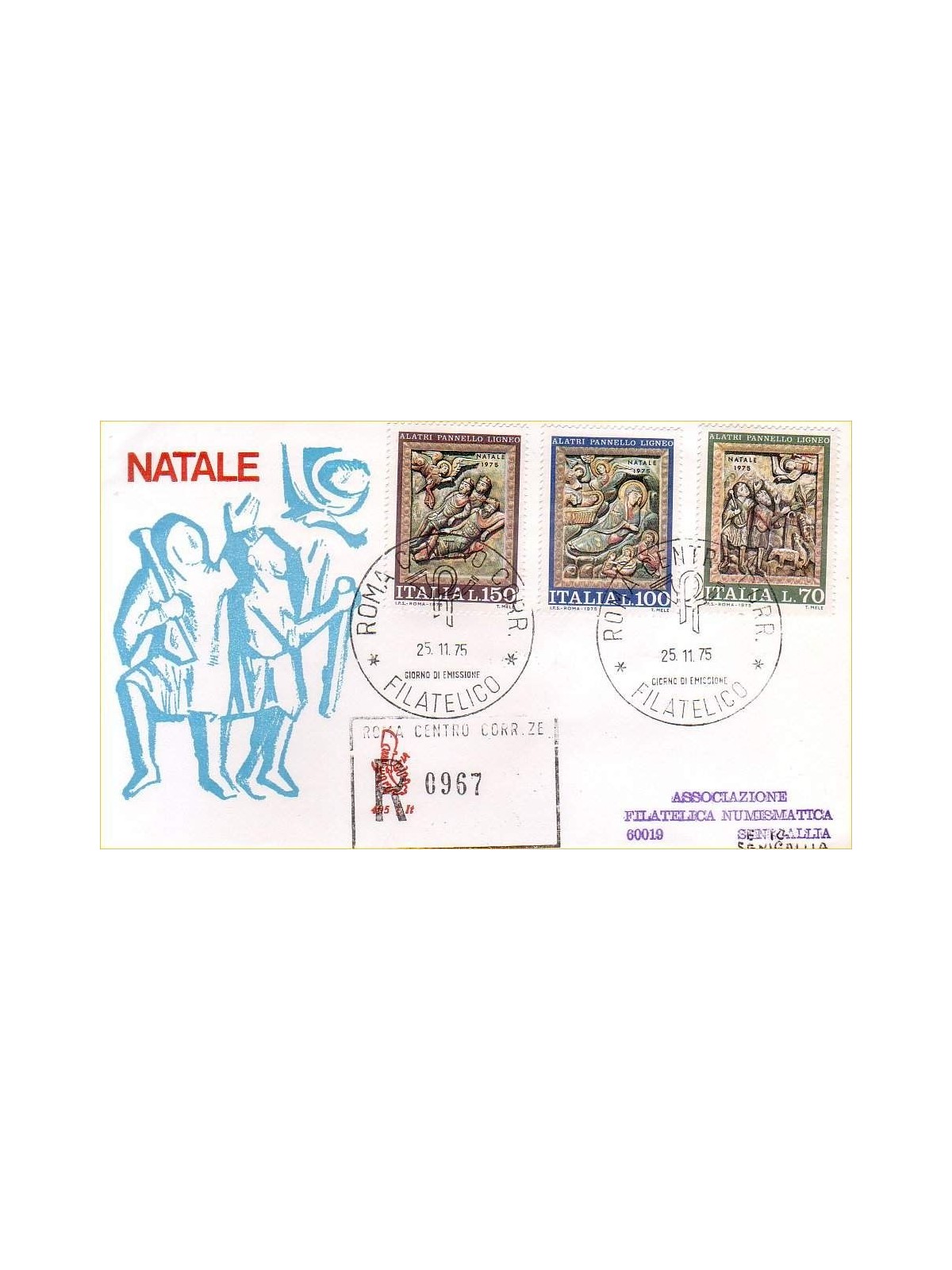 ITALY 1975 FDC (Venice) Christmas collectible