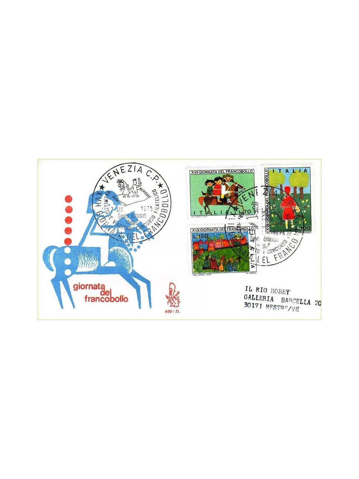 ITALY 1975 FDC (Venice) Stamp Day collection