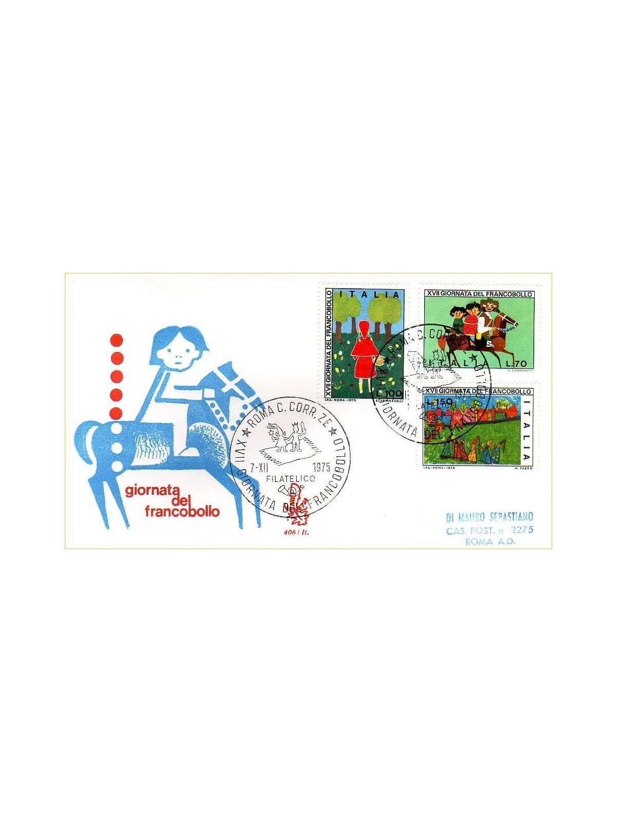 ITALY 1975 FDC (Venice) Stamp Day collectible mint condition