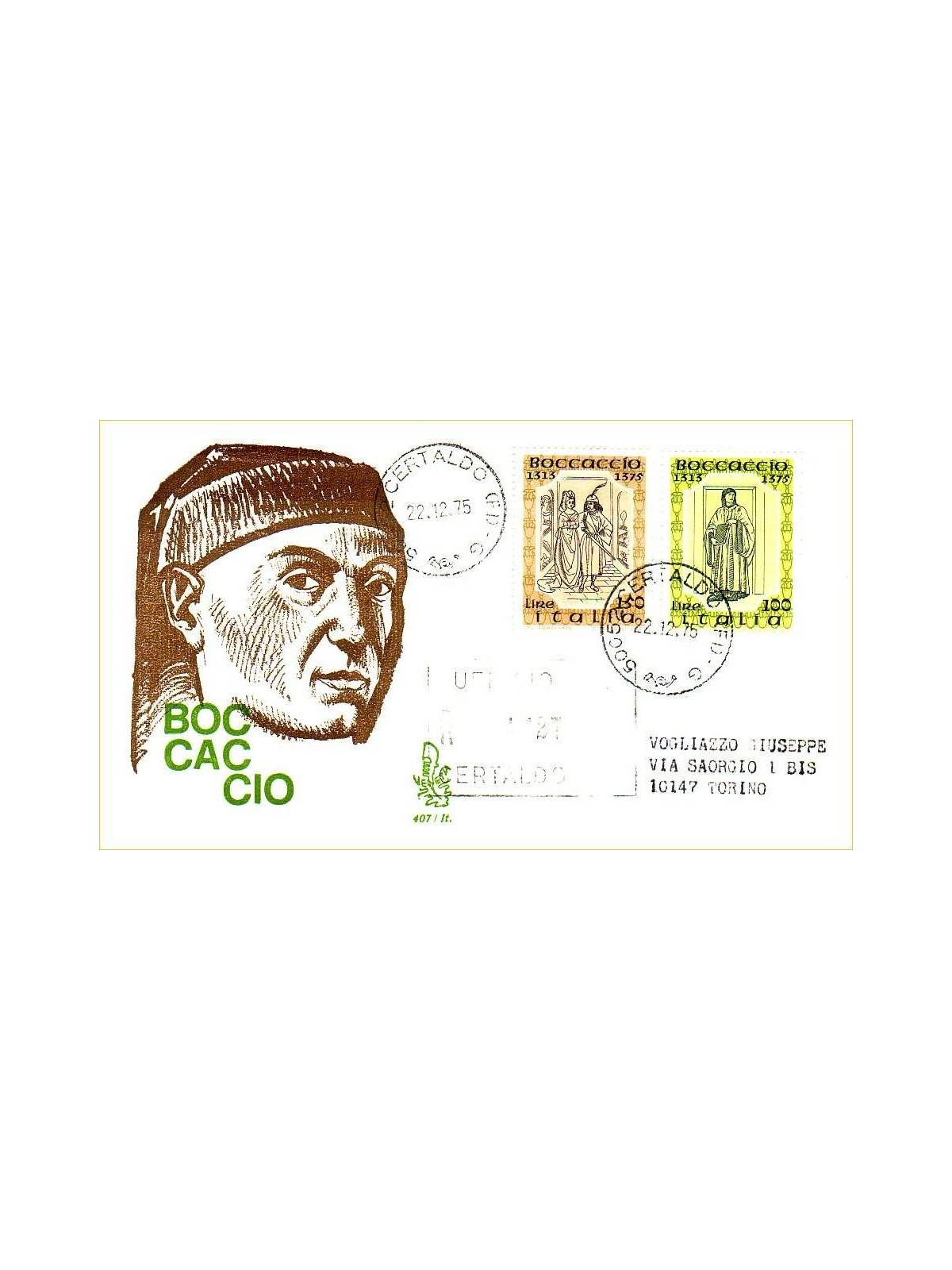 ITALIA 1975 FDC (Venetia) Boccaccio racc