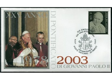 FDC VATICANO 2003 25º anno di Pontificato di Giovanni Paolo II nv