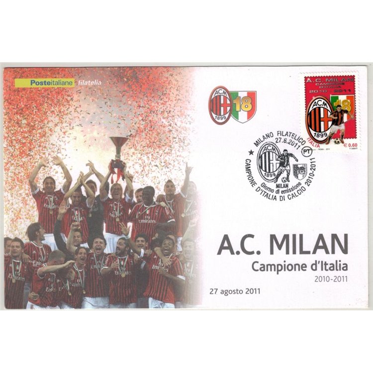 ITALIA 2011 FDC Milan campione d'Italia