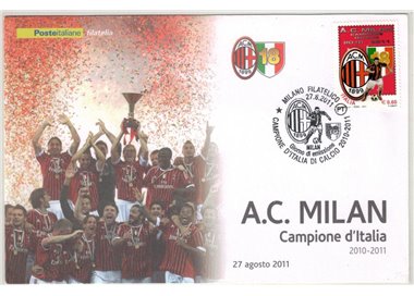 ITALY 2011 FDC Milan champion of Italy