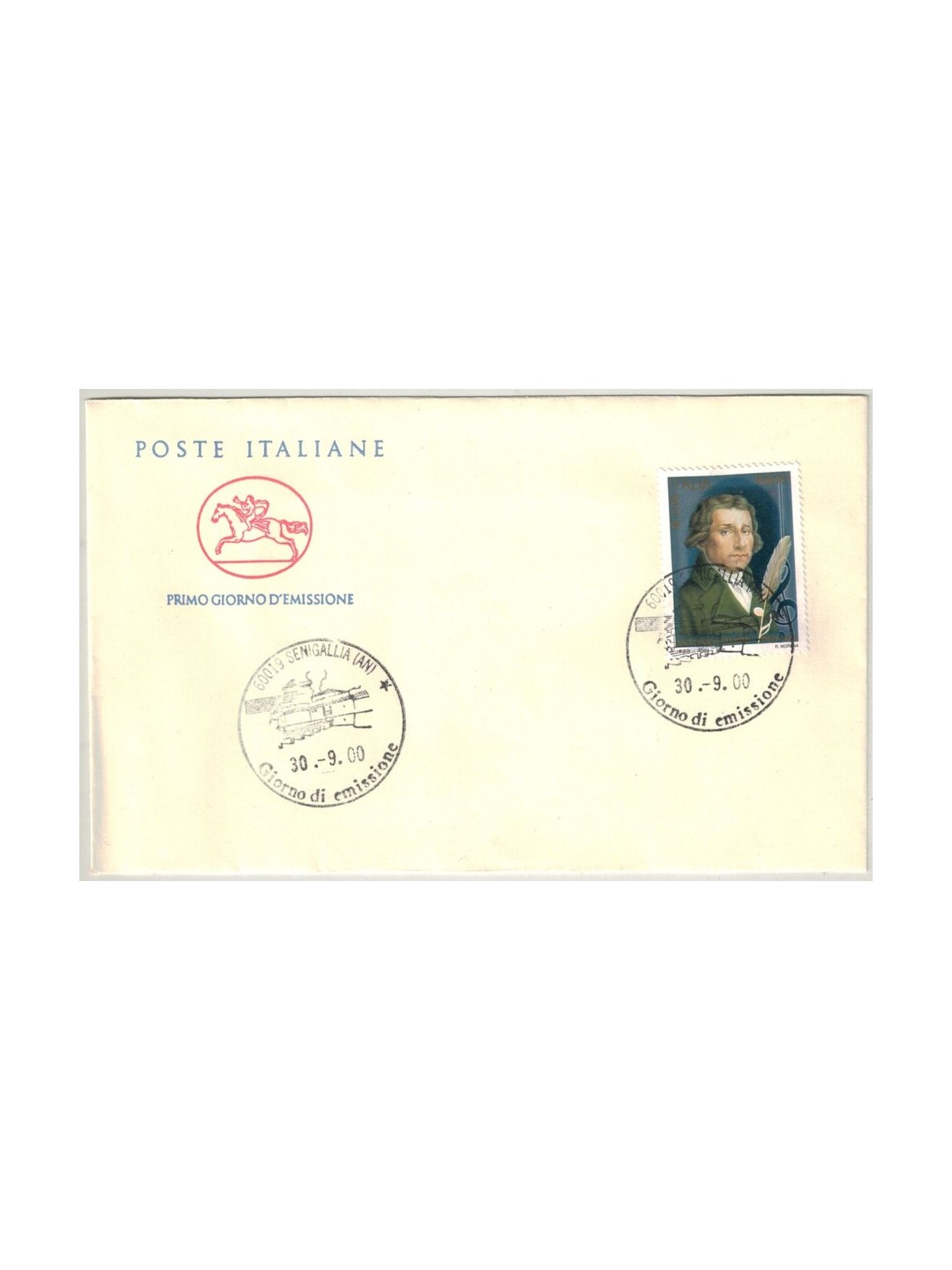 FDC ITALIA 2000 Antonio Salieri 1 Busta Cavallino (Senigallia)