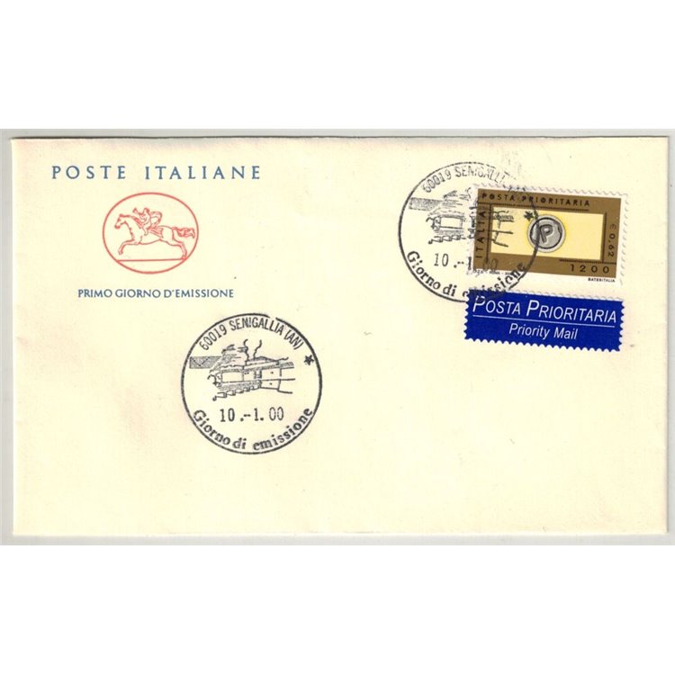 ITALY 2000 FDC (Cavallino) Priority Mail (Senigallia)