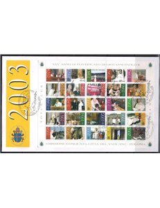 VATICANO 2003 FDC Pontificato di Giovanni Paolo II