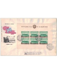 FDC SAN MARINO 1961 Europe s/s 1 Envelope Filagrano nv