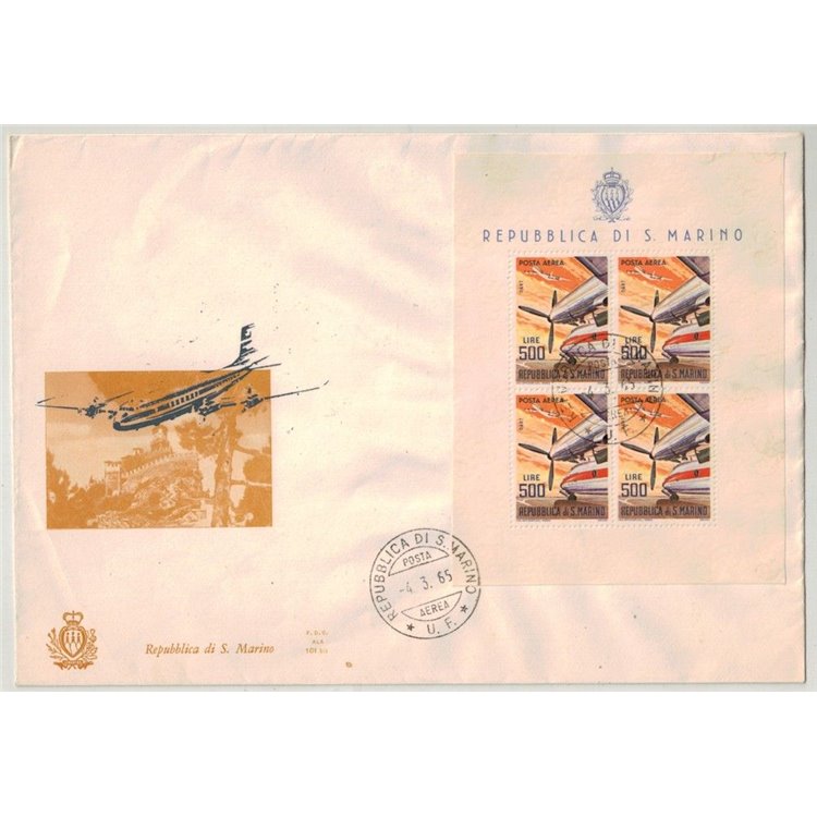 SAN MARINO 1965 FDC (Ala) Europa BF