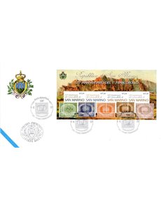 FDC SAN MARINO 2002 Anniversary of the first stamp s/s 1 Envelope nv