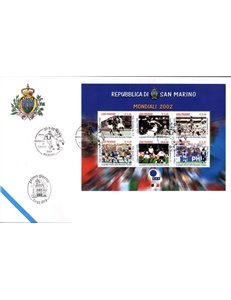 FDC SAN MARINO 2002 Mondiali di calcio BF 1 Busta nv
