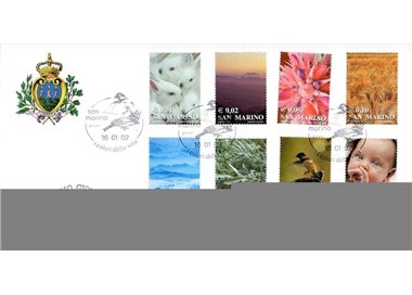 FDC SAN MARINO 2002 The colors of life 1 envelope nv