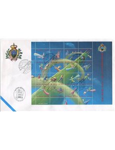 FDC SAN MARINO 2001 Natale BF 1 Busta nv