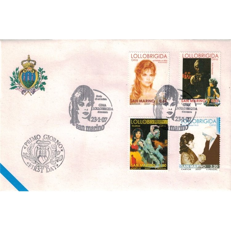 FDC SAN MARINO 2007 Gina Lollobrigida 1 Envelope nv