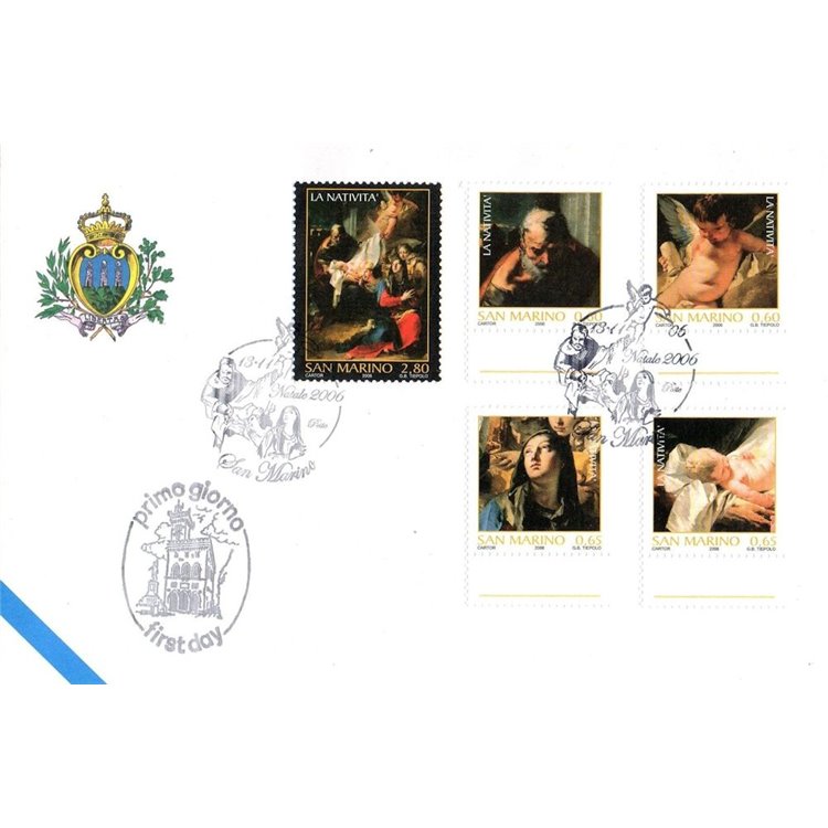 FDC SAN MARINO 2006 Natale 1 Busta nv