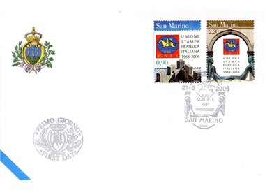FDC SAN MARINO 2006 Italian Philatelic Press Union 1 Envelope nv