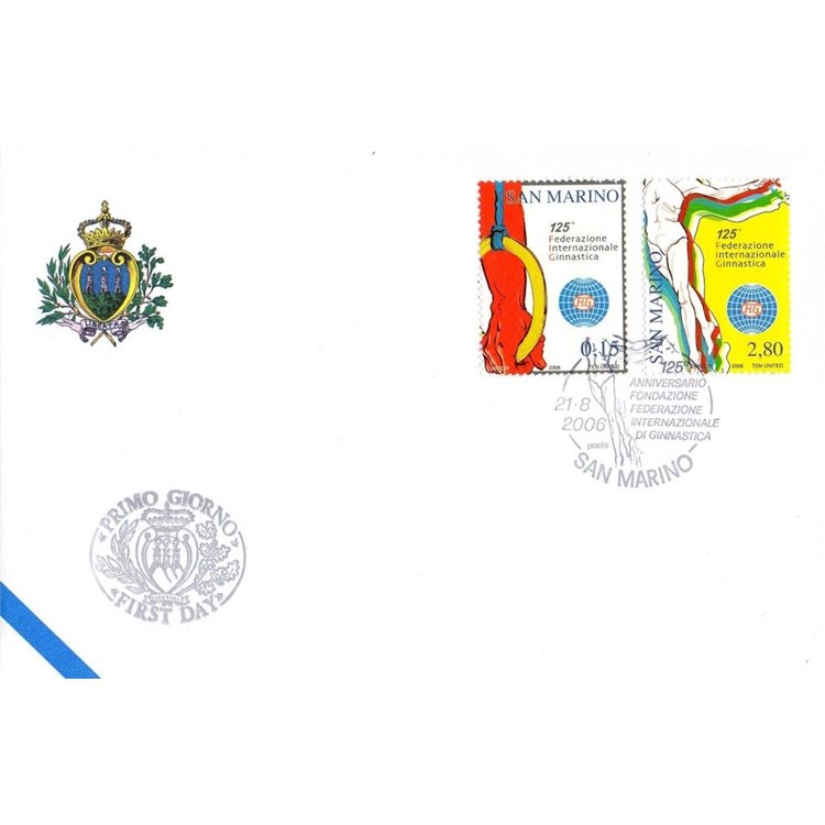 FDC SAN MARINO 2006 Federazione Internazionale di Ginnastica 1 Busta nv