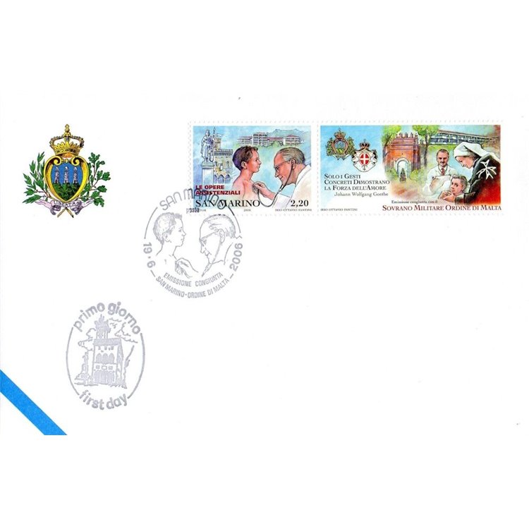 FDC SAN MARINO 2006 Opere assistenziali 1 Busta nv