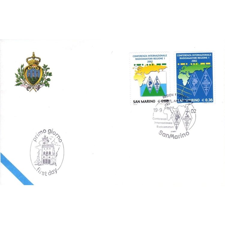 FDC SAN MARINO 2002 Conferenza internazionale dei radioamatori 1 Busta nv
