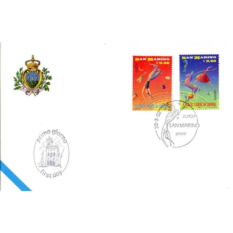 FDC SAN MARINO 2002 Europa 1 Envelope nv