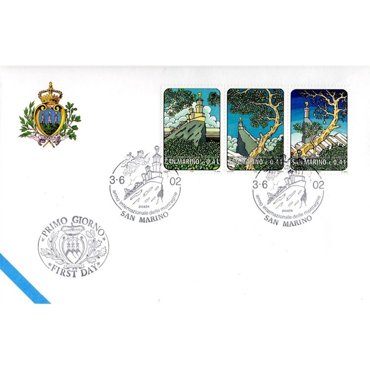 FDC SAN MARINO 2002 International Year of Mountains 1 Envelope nv