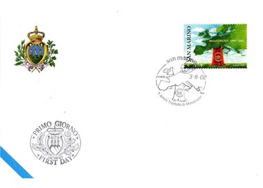 FDC SAN MARINO 2002 Maastricht Treaty 1 Envelope nv