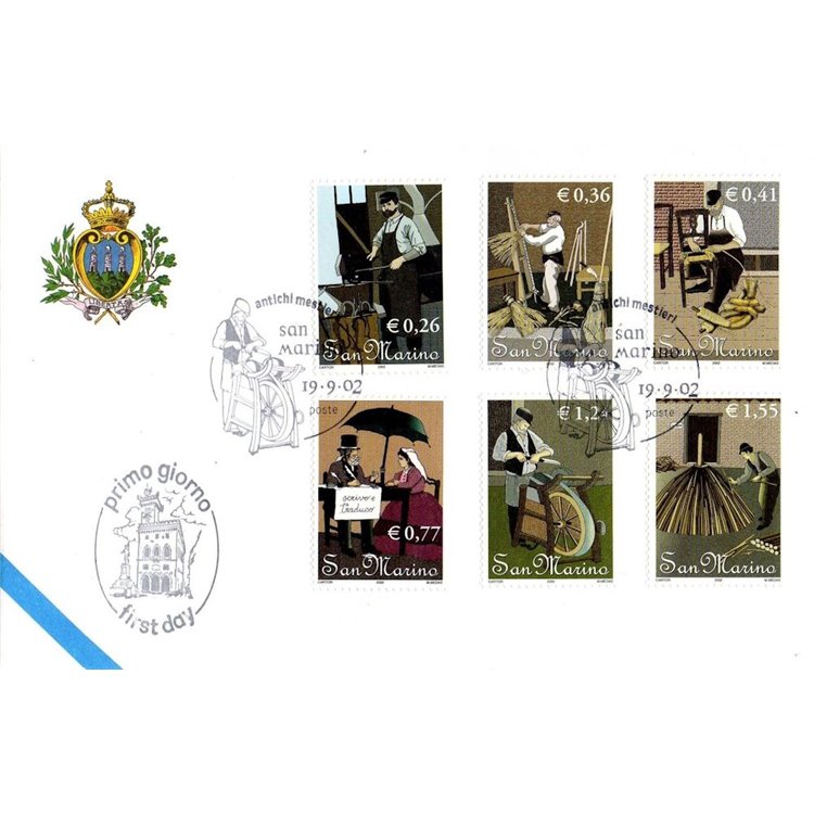 FDC SAN MARINO 2002 Antichi mestieri 1 Busta nv