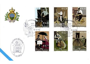 FDC SAN MARINO 2002 Antichi mestieri 1 Busta nv