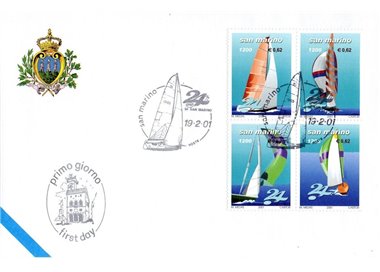 FDC SAN MARINO 2001 Regata Velica 1 Busta nv