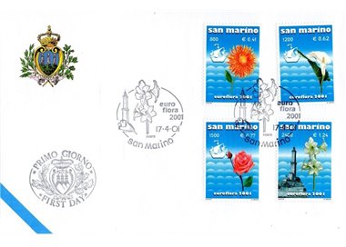 FDC SAN MARINO 2001 Euroflora 1 envelope nv