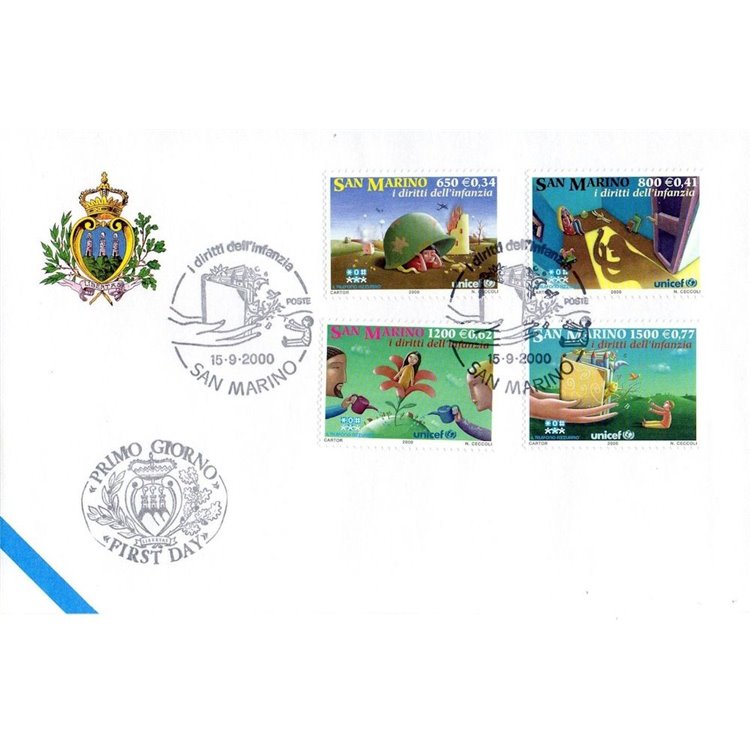 FDC SAN MARINO 2000 Children's Rights 1 Envelope nv
