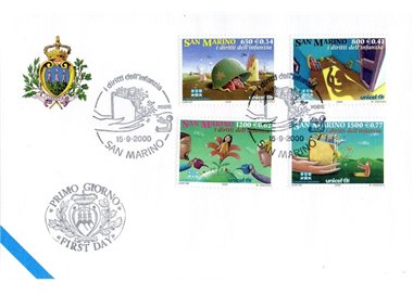 FDC SAN MARINO 2000 Diritti dell'Infanzia 1 Busta nv
