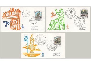 ITALIA 1976 FDC (Venetia) Fontane d'Italia