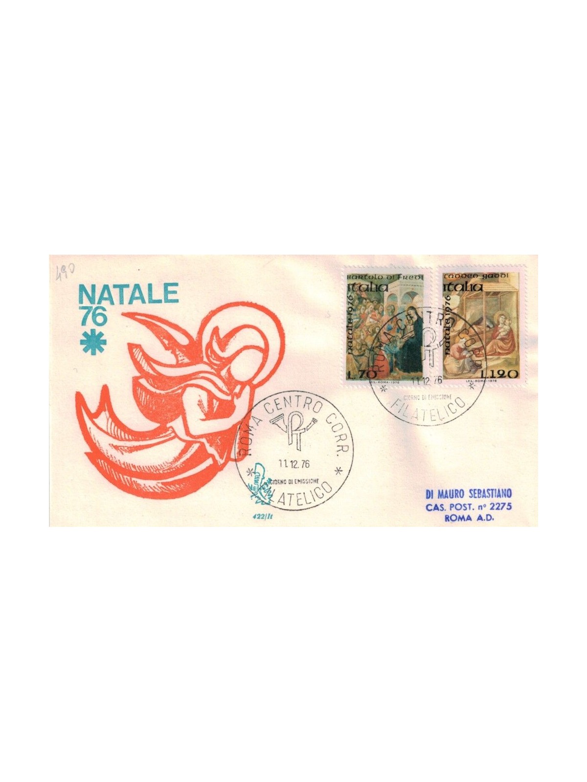 ITALY 1976 FDC (Venice) Christmas order