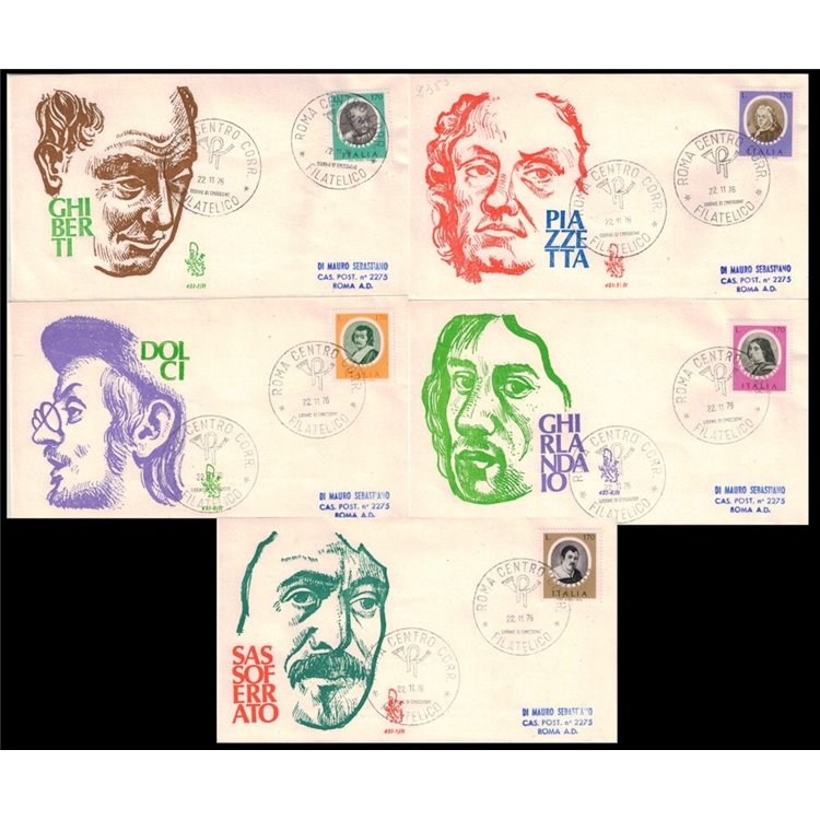 ITALIA 1976 FDC (Venetia) Uomini illustri ord