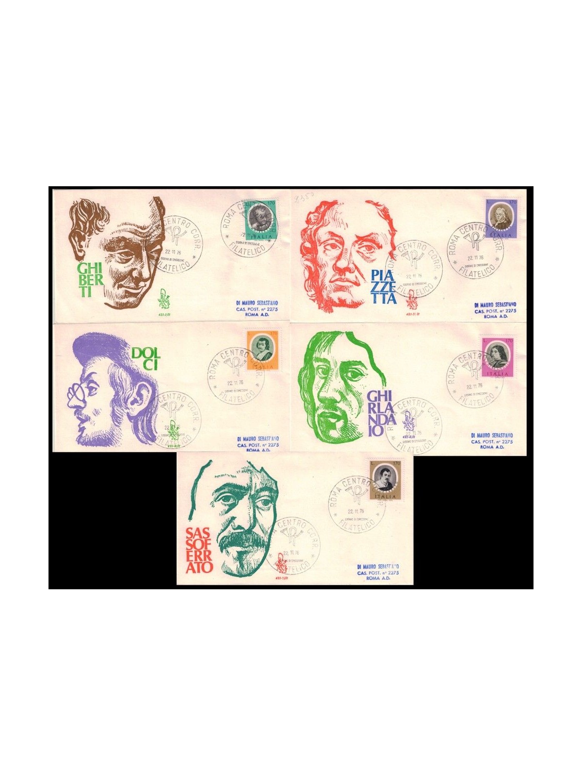 ITALY 1976 FDC (Venice) Illustrious men ord