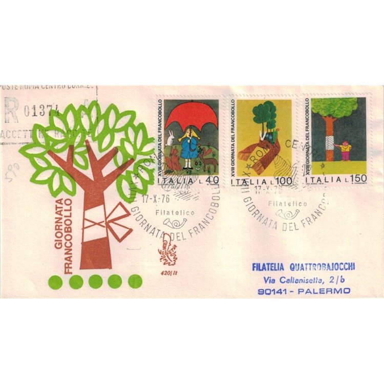 ITALIA 1976 FDC (Venetia) Giornata del francobollo racc rm