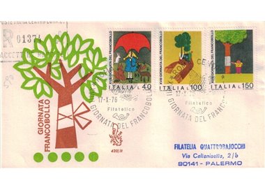 ITALIA 1976 FDC (Venetia) Giornata del francobollo racc rm