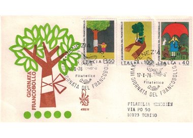 ITALIA 1976 FDC (Venetia) Giornata del francobollo racc ve