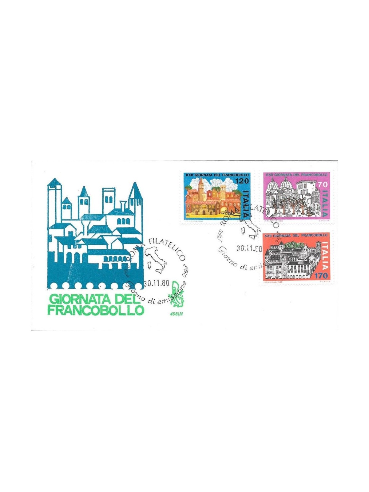 ITALY 1980 FDC (Venice) Stamp Day rm